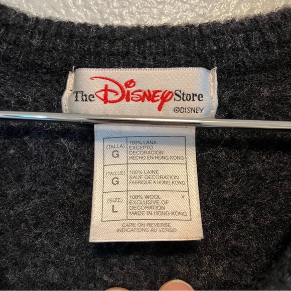The Disney Store Mickey Outdoors Sweatshirt Pluto Gray Large Lama Embroidered - Picture 2 of 7